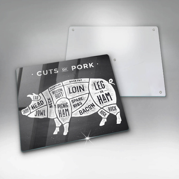Krájecí prkénko skleněné Vepřové maso vepřové