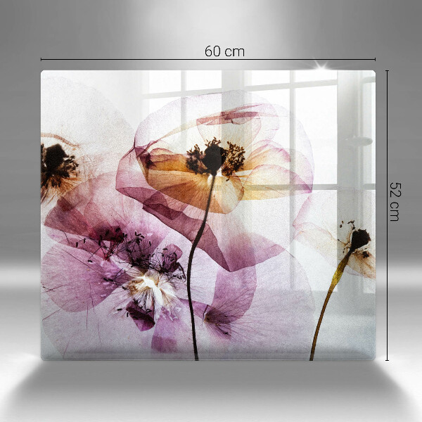 Krájecí prkénko skleněné Jemné květiny