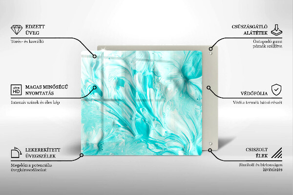 Krájecí prkénko skleněné Abstrakce barvy