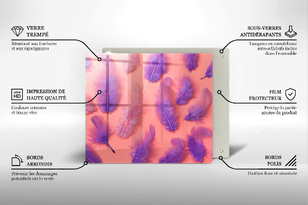 Krájecí prkénko skleněné Nadýchané peří