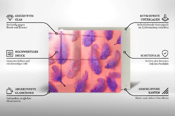 Krájecí prkénko skleněné Nadýchané peří