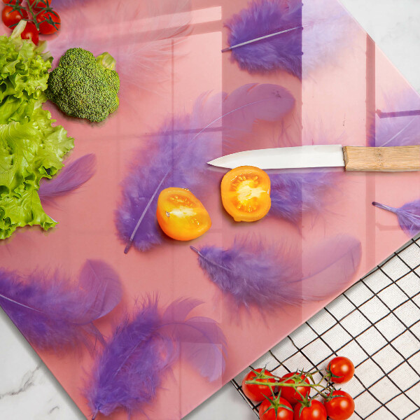 Krájecí prkénko skleněné Nadýchané peří