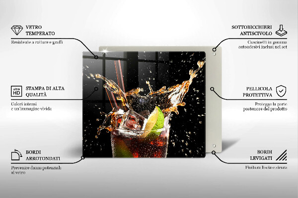 Skleněná krájecí deska Pijte s ledem