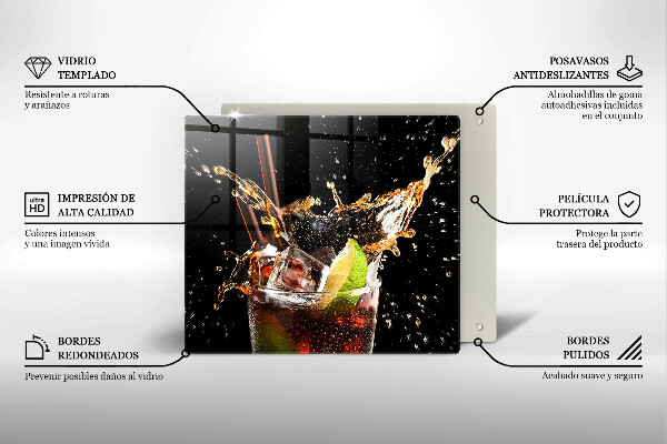 Skleněná krájecí deska Pijte s ledem