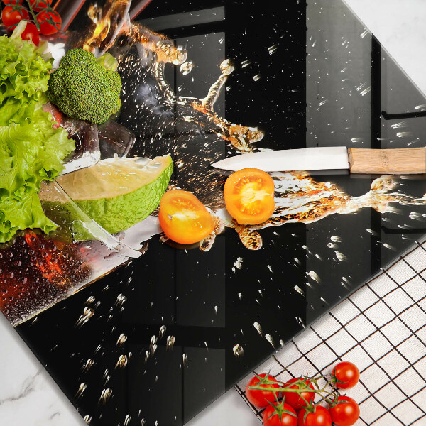 Skleněná krájecí deska Pijte s ledem