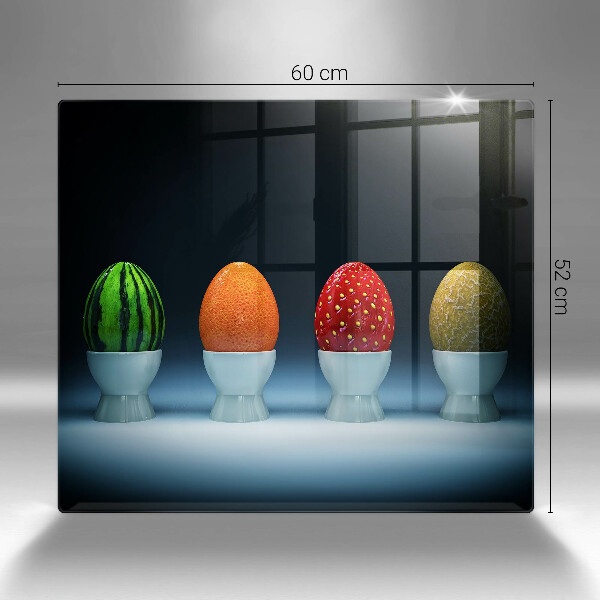 Skleněná krájecí deska Abstraktní ovocná vejce