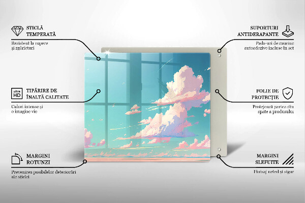 Skleněná deska do kuchyně Pohádkové nebe