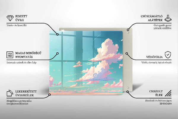 Skleněná deska do kuchyně Pohádkové nebe