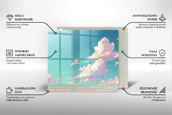 Skleněná deska do kuchyně Pohádkové nebe