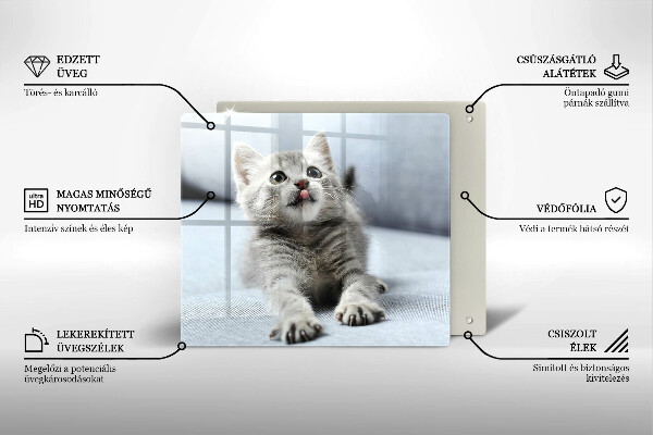 Skleněná krájecí deska Malé roztomilé kotě