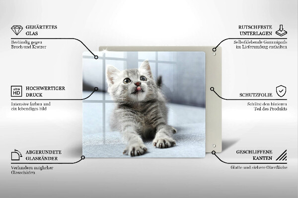 Skleněná krájecí deska Malé roztomilé kotě