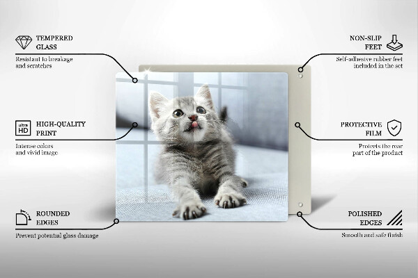 Skleněná krájecí deska Malé roztomilé kotě