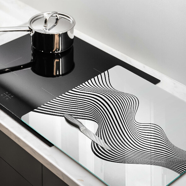 Skleněná deska do kuchyně Lineární abstrakce