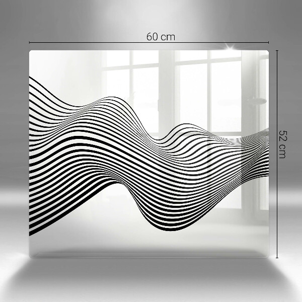 Skleněná deska do kuchyně Lineární abstrakce