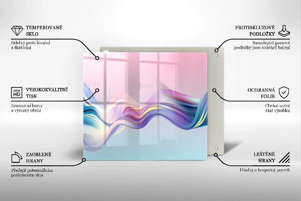 Skleněná deska do kuchyně Pastelové abstrakce