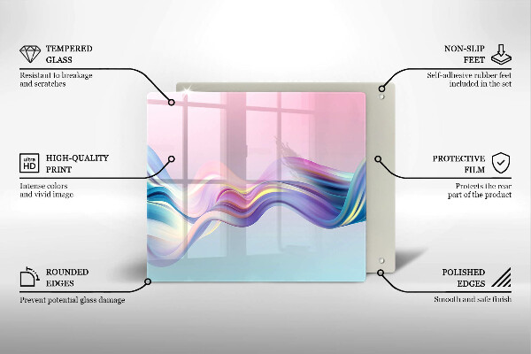 Skleněná deska do kuchyně Pastelové abstrakce