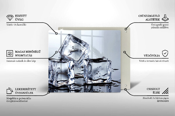 Skleněná krájecí deska Ledové kostky