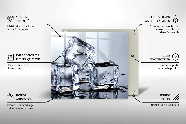 Skleněná krájecí deska Ledové kostky