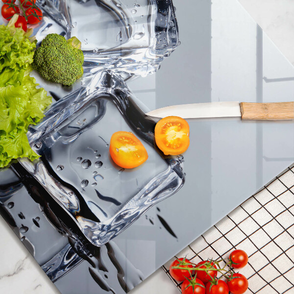 Skleněná krájecí deska Ledové kostky