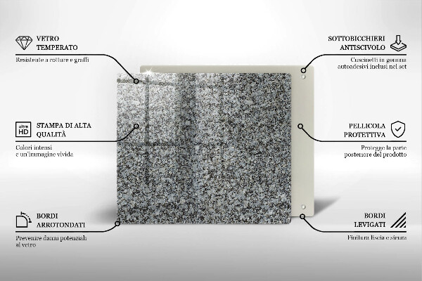 Skleněná krájecí deska Textura kamene