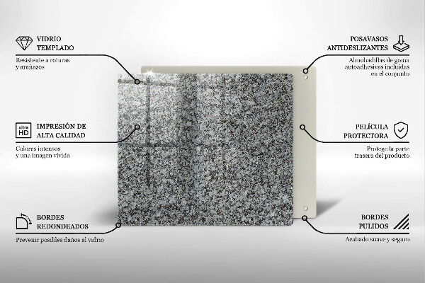 Skleněná krájecí deska Textura kamene