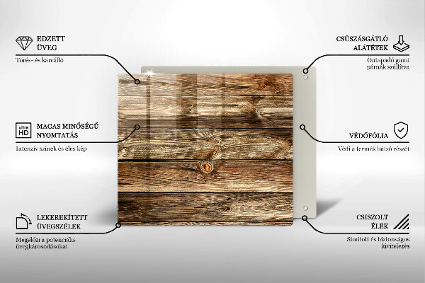 Skleněná krájecí deska Textura dřevěného prkna