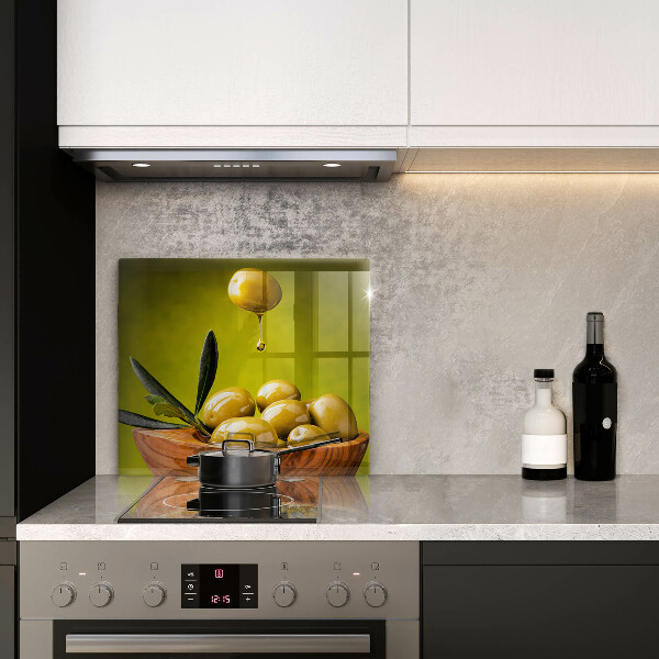 Skleněná krájecí deska Chutné olivy