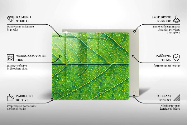 Skleněná krájecí deska Přírodní listové žíly