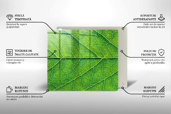 Skleněná krájecí deska Přírodní listové žíly