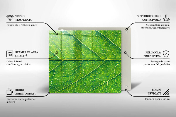 Skleněná krájecí deska Přírodní listové žíly