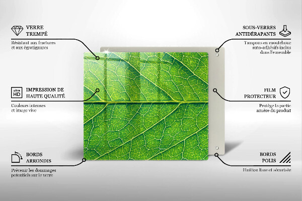 Skleněná krájecí deska Přírodní listové žíly