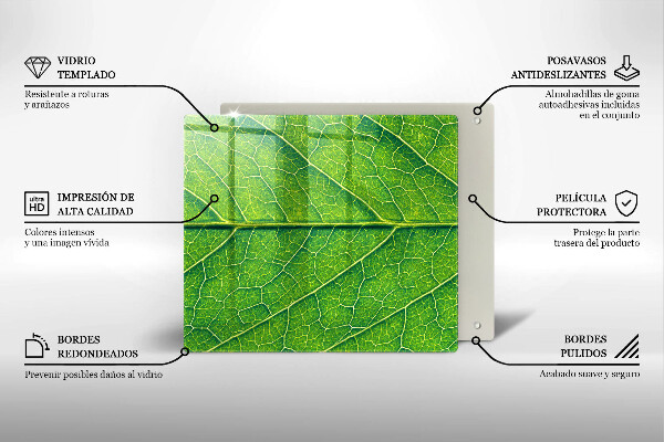 Skleněná krájecí deska Přírodní listové žíly