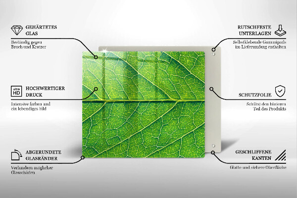Skleněná krájecí deska Přírodní listové žíly
