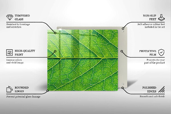 Skleněná krájecí deska Přírodní listové žíly