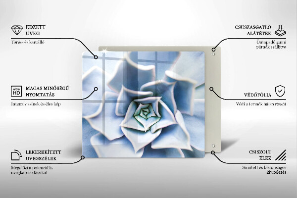 Skleněná krájecí deska Květinová rostlina