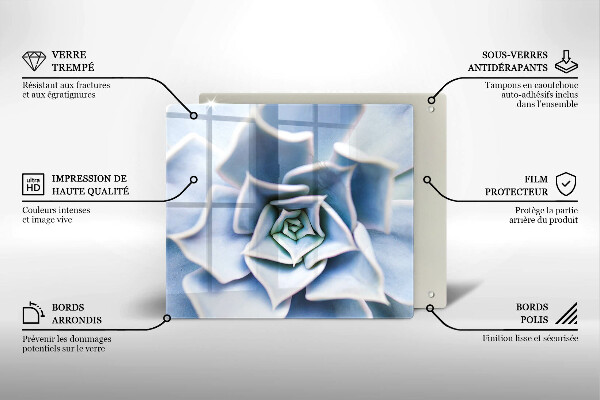 Skleněná krájecí deska Květinová rostlina