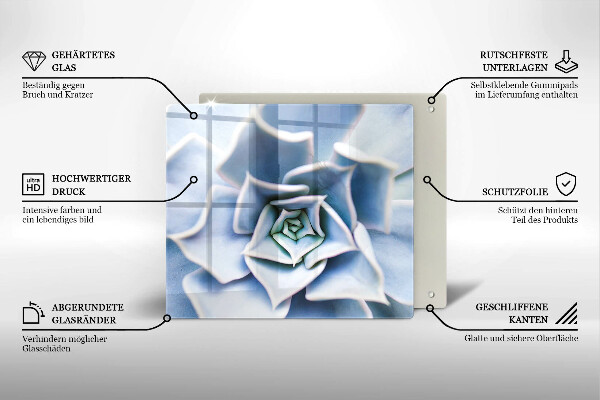 Skleněná krájecí deska Květinová rostlina