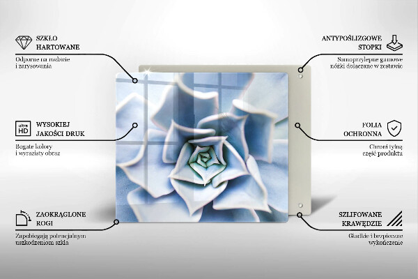 Skleněná krájecí deska Květinová rostlina