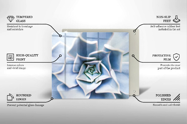 Skleněná krájecí deska Květinová rostlina