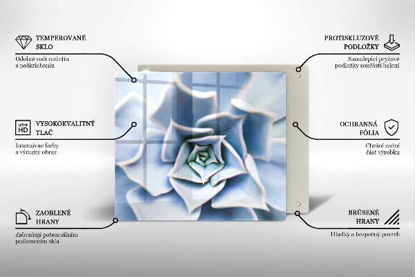 Skleněná krájecí deska Květinová rostlina