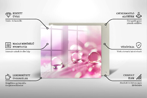 Skleněná krájecí deska Okvětní lístky rosy