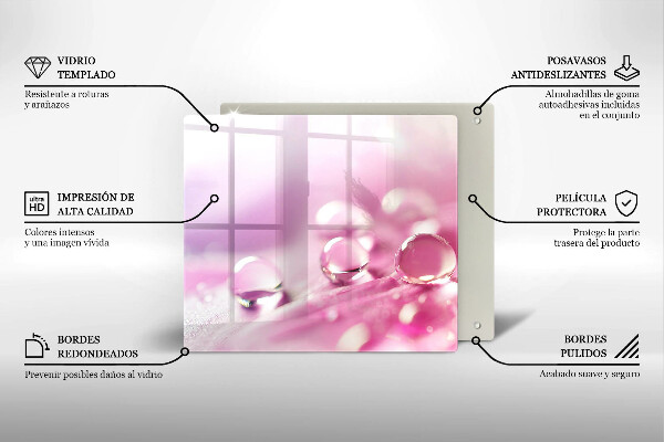 Skleněná krájecí deska Okvětní lístky rosy