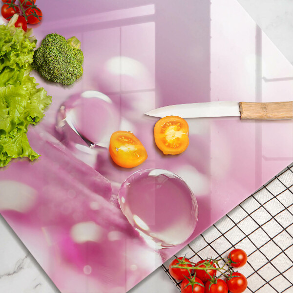 Skleněná krájecí deska Okvětní lístky rosy