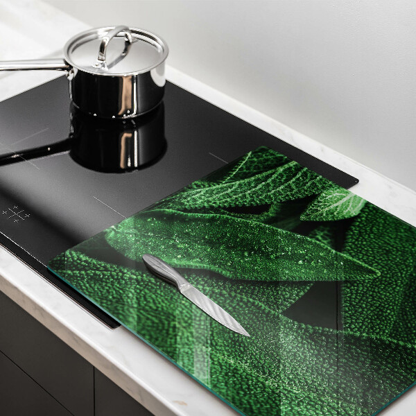 Skleněná krájecí deska Listy rostliny