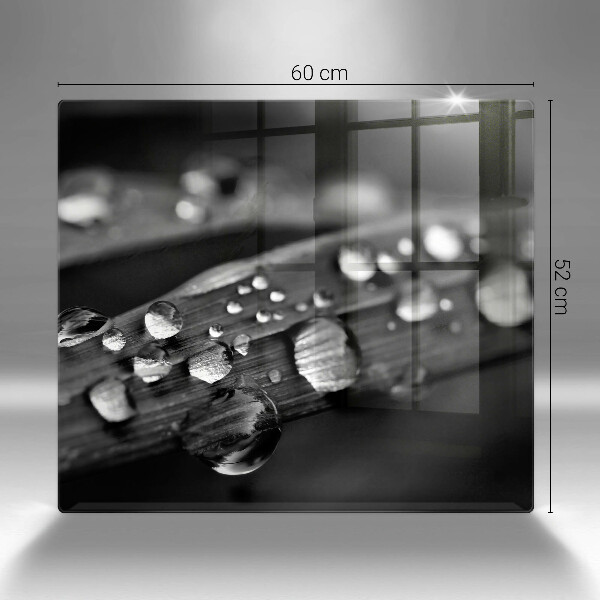 Krájecí prkénko skleněné Kapky rosy na listech