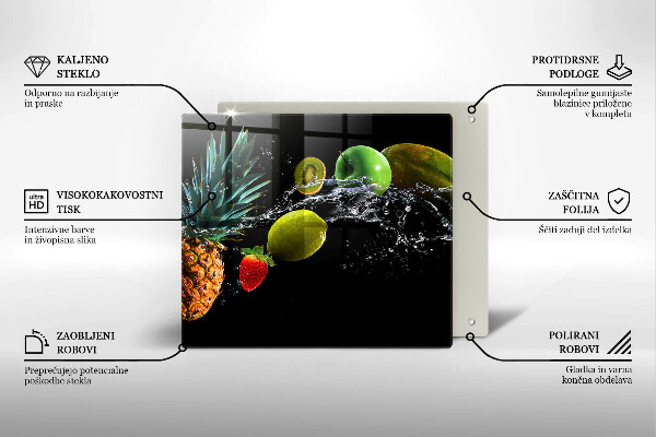 Skleněná deska do kuchyně Ovoce ve vodě