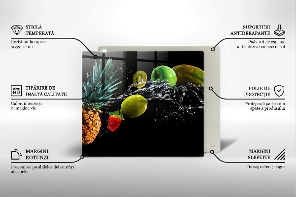 Skleněná deska do kuchyně Ovoce ve vodě