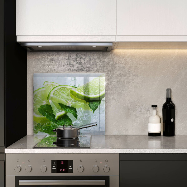 Krájecí prkénko skleněné Limetková máta a led