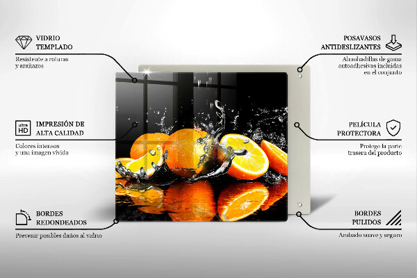 Krájecí prkénko skleněné Šťavnaté oranžové ovoce