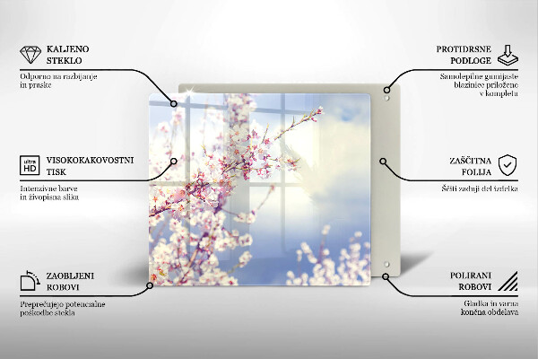 Krájecí prkénko skleněné Kvetoucí strom